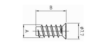 ЕВРО-винт потай.гол. D7.7 6.3х13 PZ никелир.